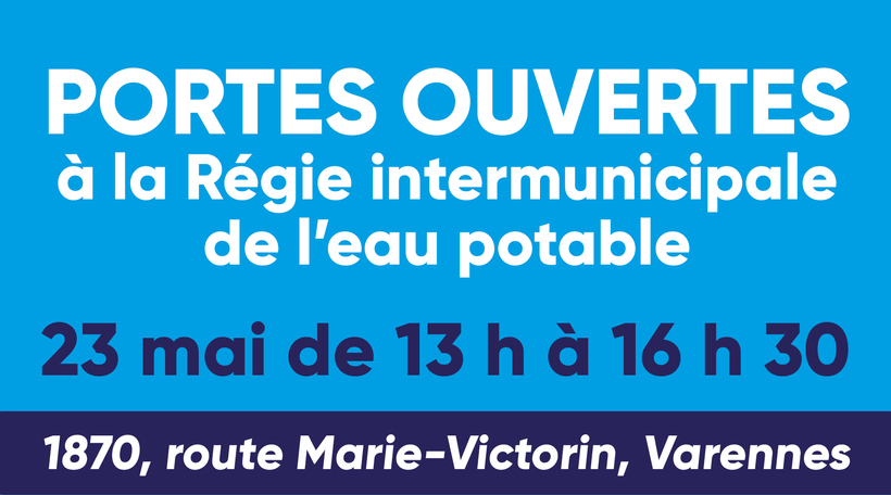 La Régie intermunicipale d’eau potable ouvre ses portes aux citoyens de Varennes, Sainte-Julie et Saint-Amable